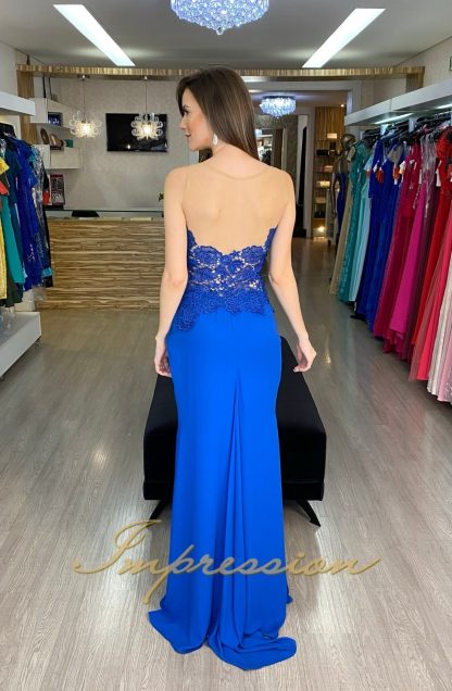 Vestido de Festa Longo Azul Royal - Image 2