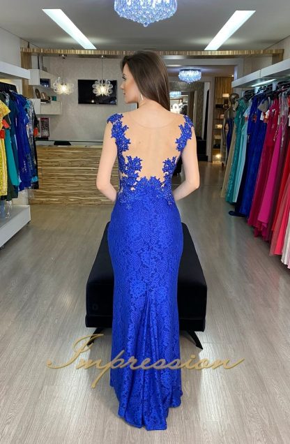 Vestido de Festa Longo Azul Royal - Image 2