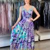 Vestido de Festa Longo Estampado