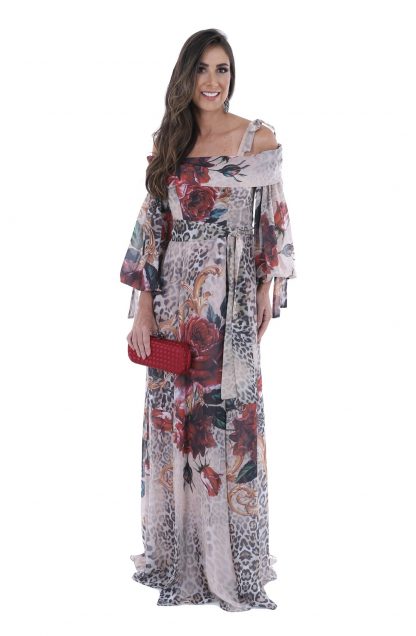 Vestido de Festa Longo Estampado - Image 2