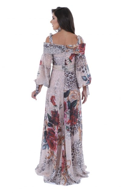 Vestido de Festa Longo Estampado - Image 3