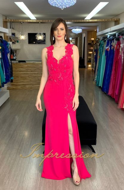 Vestido de Festa Longo Pink