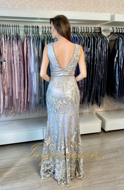 Vestido de Festa Longo Prata - Image 2