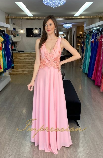 Vestido de Festa Longo Rosa