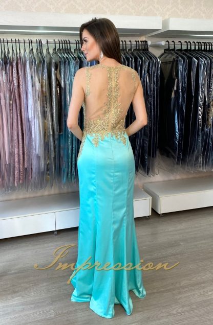 Vestido de Festa Longo Verde Tifany - Imagem 2