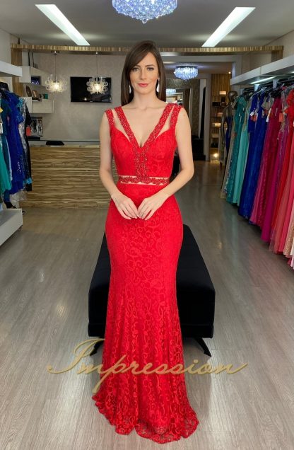 Vestido de Festa Longo Vermelho