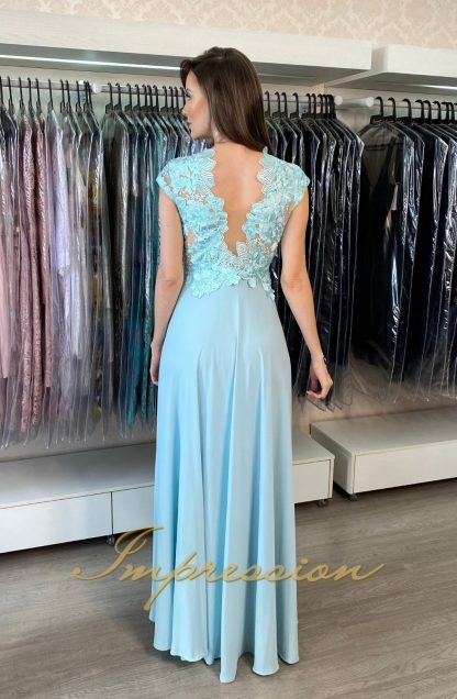 Vestido de Festa Longo Azul - Image 2
