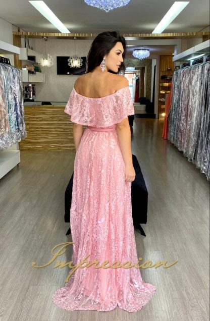 Vestido de Festa Longo Rose Renda - Image 3