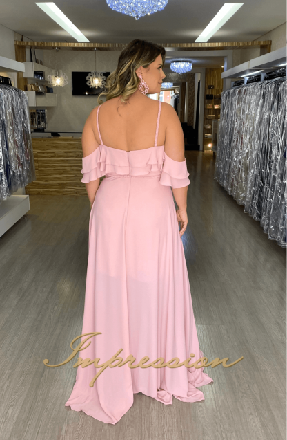 Vestido de Festa Longo Plus Size Rose - Image 3