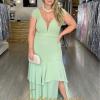 Vestido de Festa Plus Size Verde Menta - Imagem 2