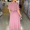 Vestido de Festa Longo Plus Size Rosa Canela - Image 3