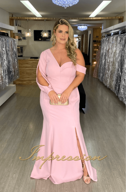 Vestido de Festa Longo Plus Size Rose - Imagem 2