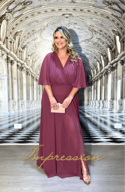 Vestido de Festa Longo Plus Size Rosa Canela - Imagem 2
