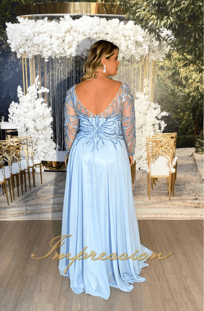 Vestido de Festa Longo Plus Size Serenity Pedraria - Imagem 3