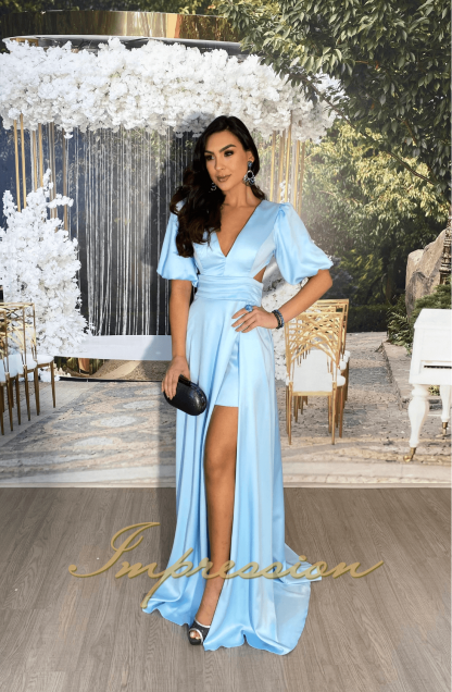Vestido de Festa Longo em Cetim Serenity - Image 2