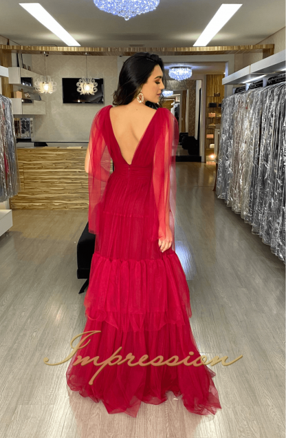 Vestido de Festa Longo Marsala - Imagem 3