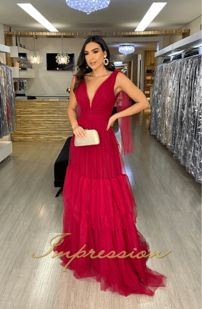 Vestido de Festa Longo Marsala - Imagem 2