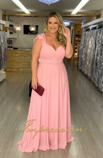 Vestido de Festa Longo Plus Size Rose - Imagem 2