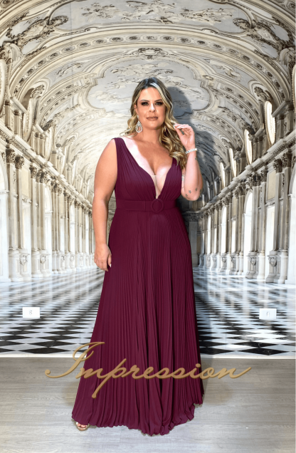 Vestido de Festa Longo Plus Size Uva - Image 2