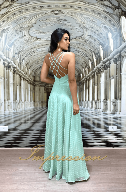 Vestido de Festa Longo Verde Menta - Imagem 3