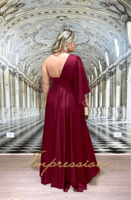 Vestido de Festa Longo Plus Size Marsala - Imagem 2