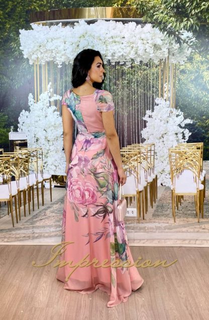 Vestido de Festa Longo Rose Floral - Imagem 3