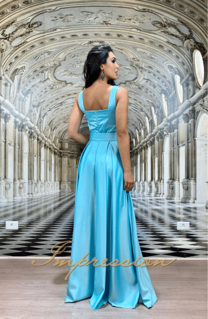 Vestido de Festa Longo Azul Tifany - Image 3
