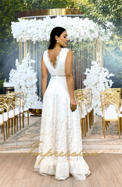 Vestido de Festa Longo Off White - Image 3