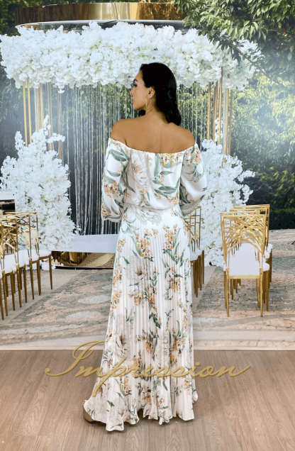 Vestido de Festa Longo Estampado - Image 3