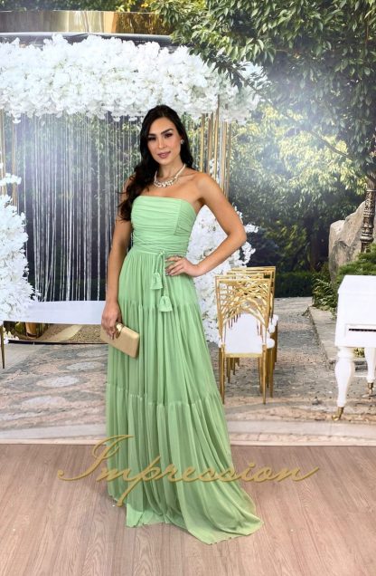 Vestido de Festa Longo Verde Menta - Image 2