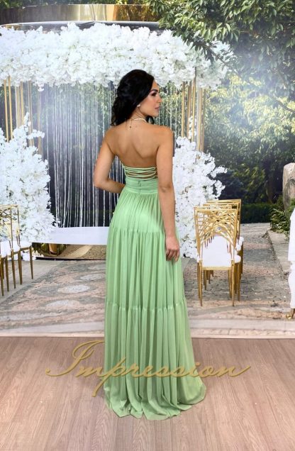 Vestido de Festa Longo Verde Menta - Image 3