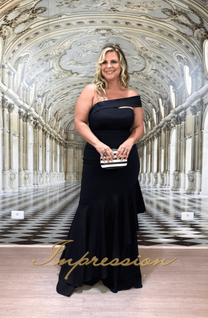 Vestido de Festa Longo Plus Size Preto - Imagem 2