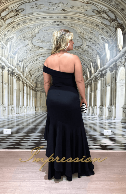 Vestido de Festa Longo Plus Size Preto - Imagem 3
