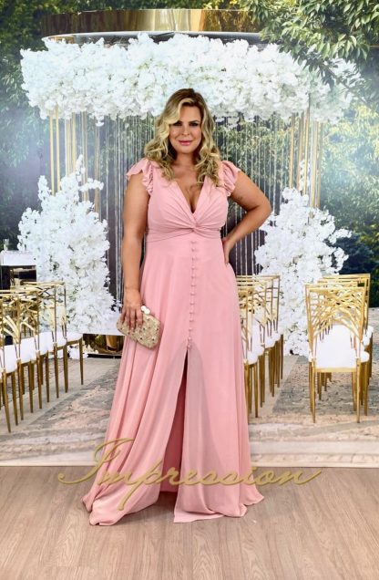 Vestido de Festa Longo Plus Size Rose - Imagem 2