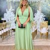 Vestido de Festa Longo Plus Size Verde Menta - Imagem 2