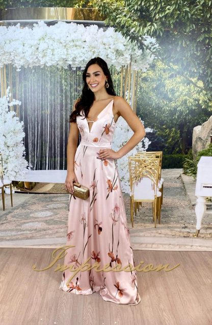 Vestido de Festa Longo Estampado - Image 2