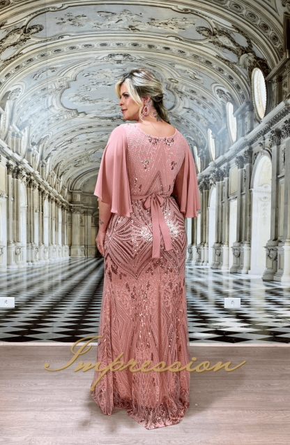 Vestido de Festa Longo Plus Size Rose - Image 3