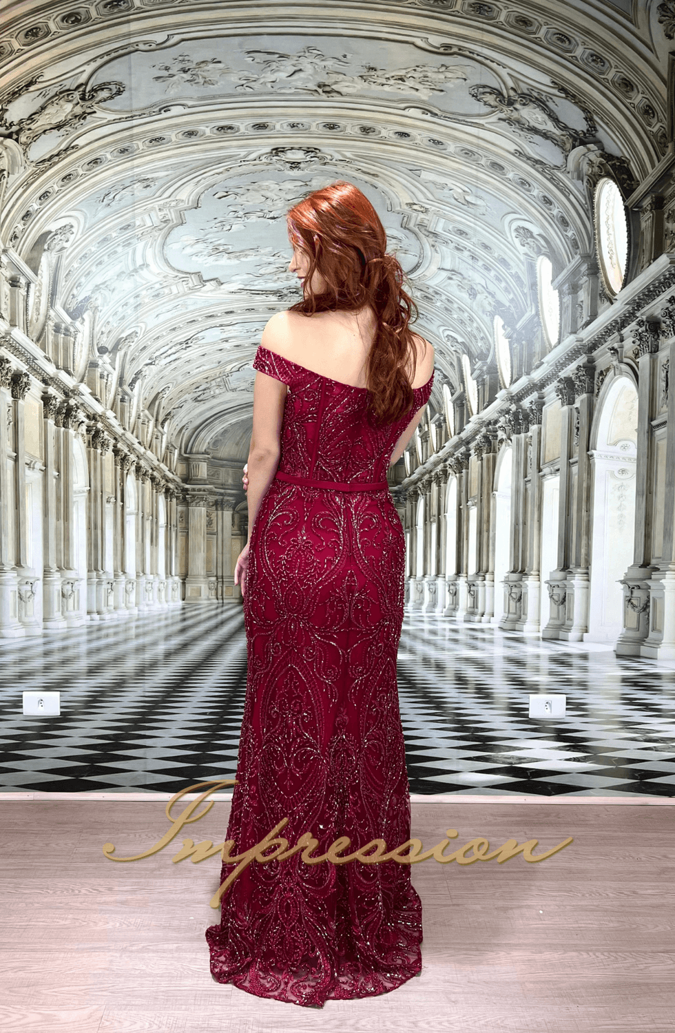 Vestido de festa deals marsala sereia