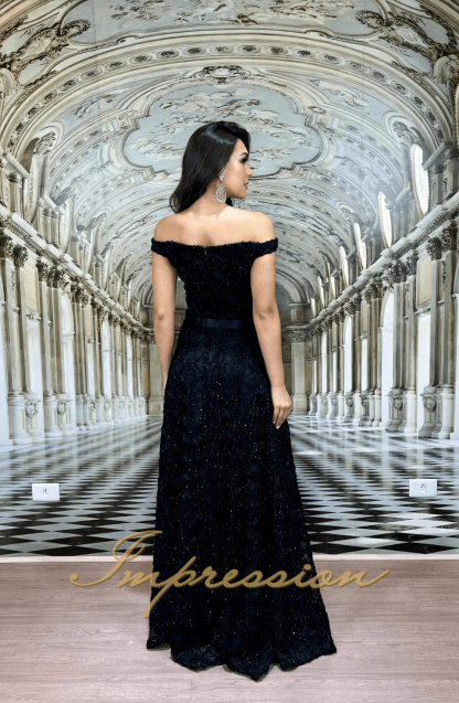 Vestido de Festa Longo Preto - Image 3
