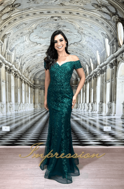 Vestido de Festa Longo Verde Esmeralda Sereia