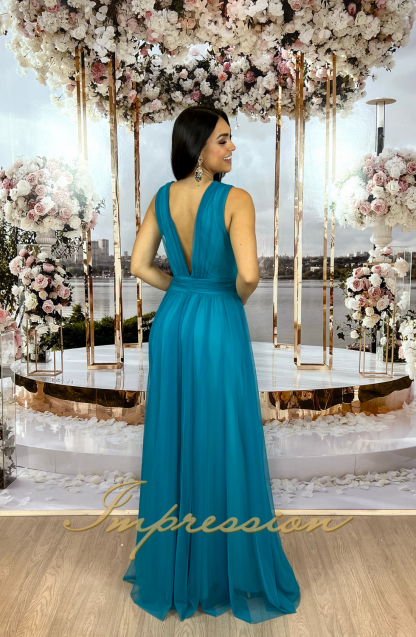 Vestido de Festa Longo Petroleo - Image 3