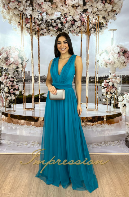 Vestido de Festa Longo Petroleo - Image 2