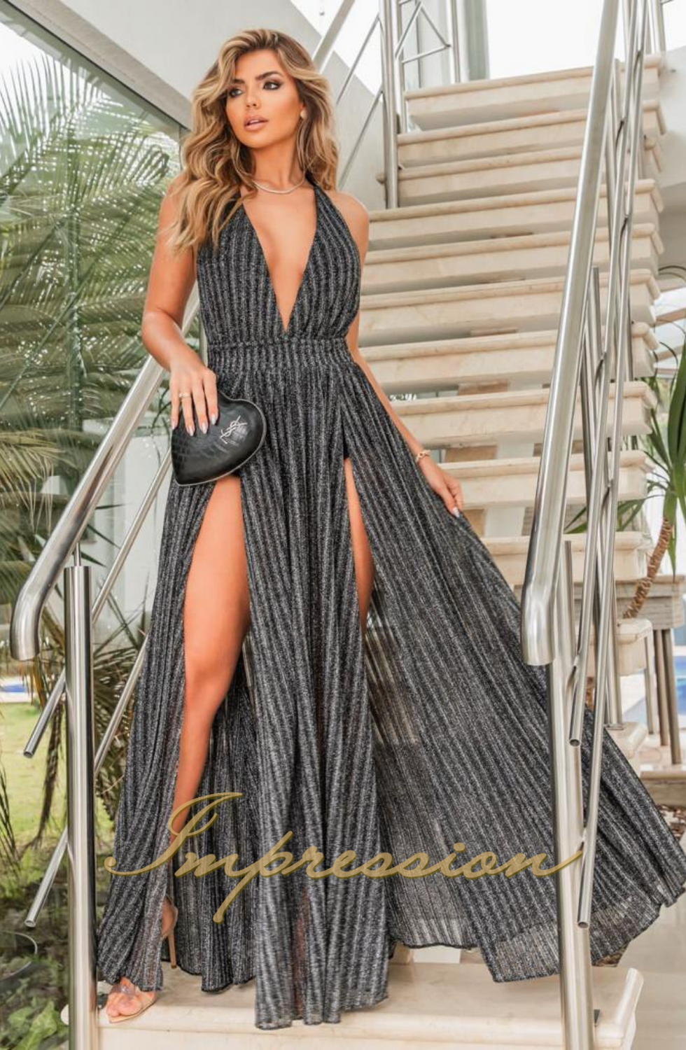 Vestido de shop lurex para festa
