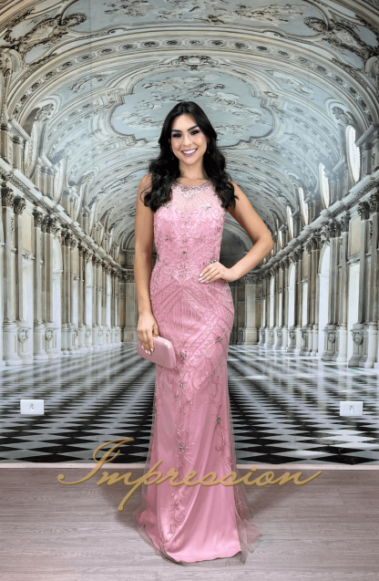 Vestido de Festa Longo Rose Sereia - Image 2