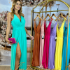 Vestido de Festa Longo Tule Fenda