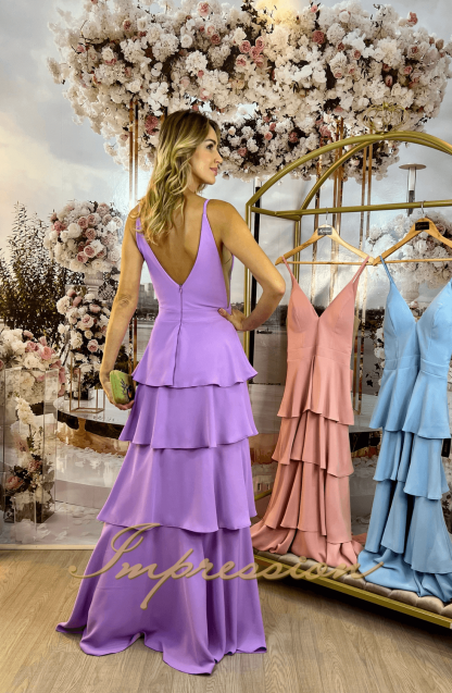 Vestido de Festa Longo Camadas - Imagem 3