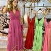 Vestido de Festa Longo em Musseline