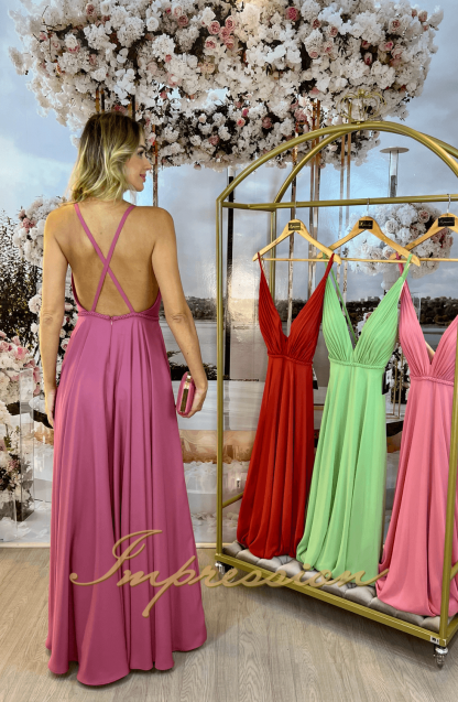 Vestido de Festa Longo em Musseline - Image 3