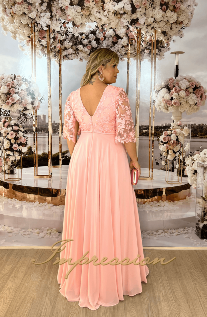 Vestido de Festa Longo Plus Size Rose - Image 2