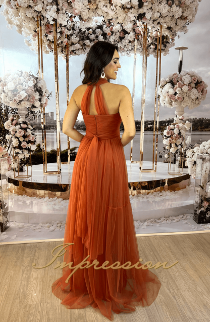 Vestido de Festa Longo Terracota - Image 3
